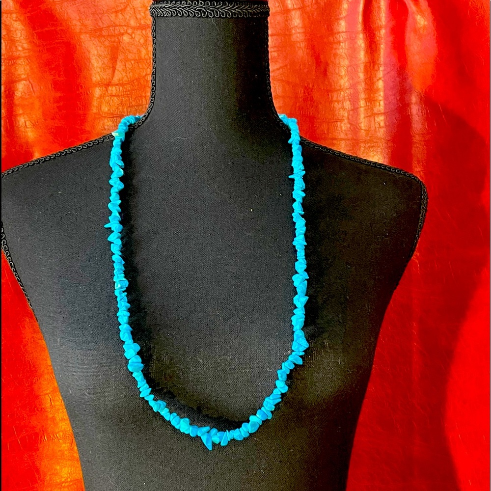 Long turquoise necklace